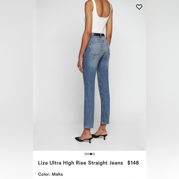 REFORMATION NWT Liza Ultra High Rise Jeans W size 28.  SOFT😍 Perfect stretch - Picture 2 of 12